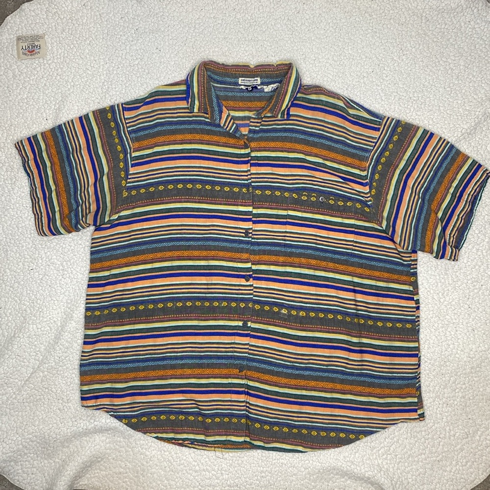 Colorful Striped Button Down Shirt
